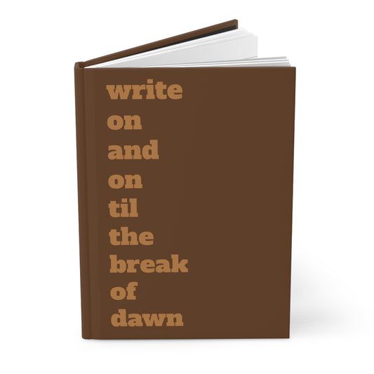 "Write On" hardcover journal