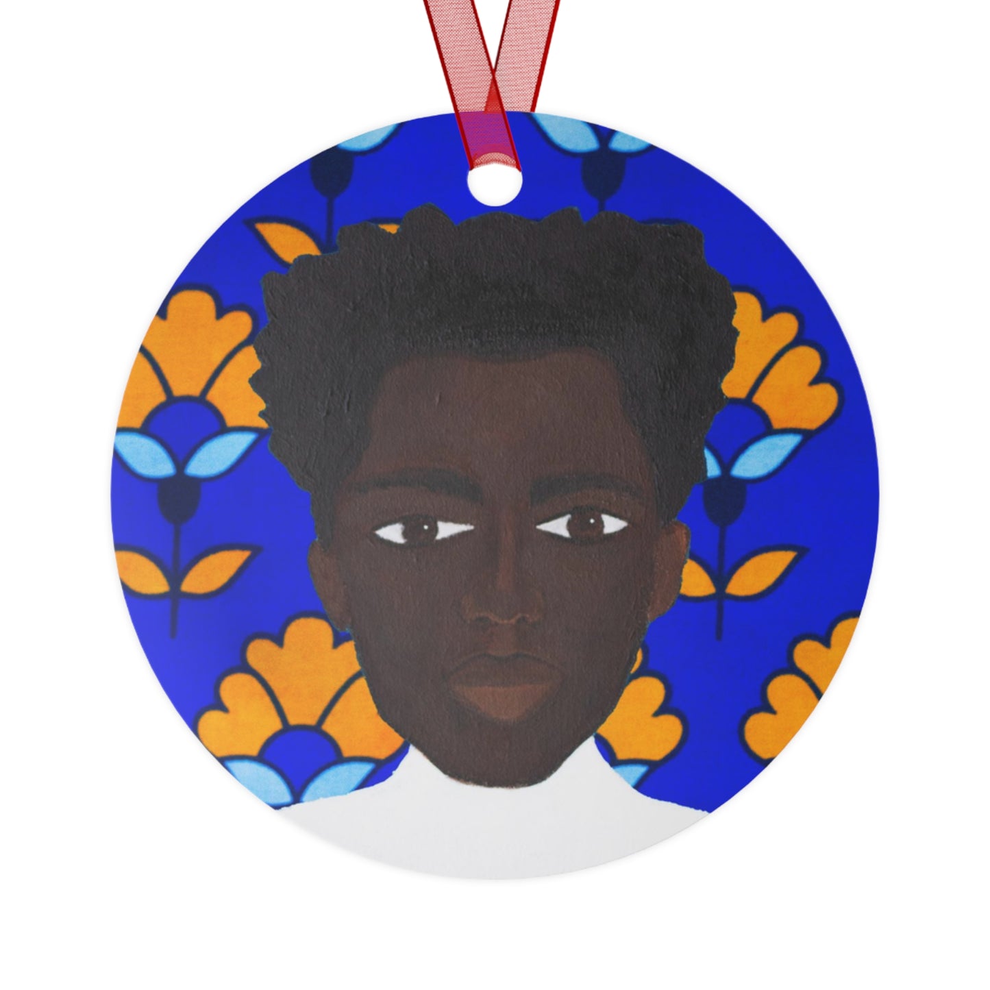 Metal Ornament | Solomon (orange, blue)