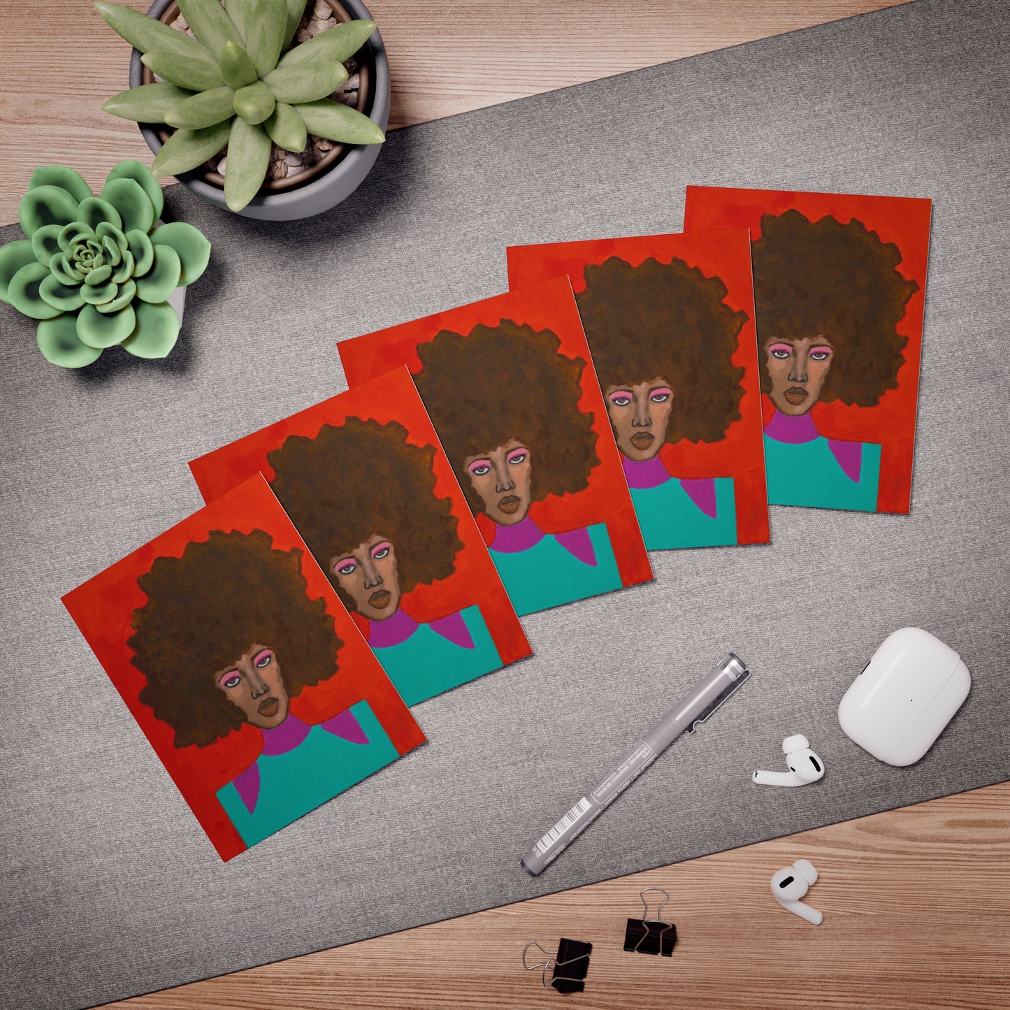 "Cherié" Greeting Cards (5-Pack)