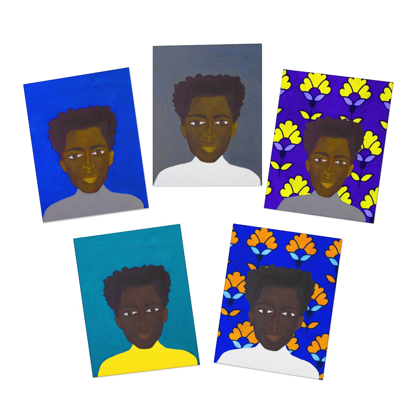 "Black Boy Joy"  multi-design greeting cards (5-Pack)